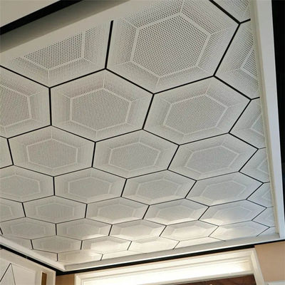 462x462x462x462x462x462 de geperforeerde Tegel van het het Plafond Hexagonale Plafond van het Aluminiummetaal