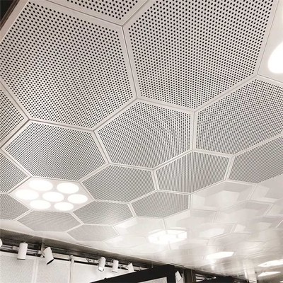 Het geperforeerde Hexagon Akoestische pre Geschilderde Aluminium van Plafondtegels