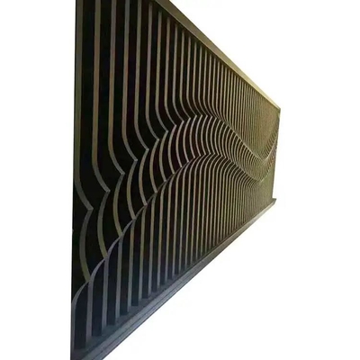 Geëxtrudeerd aluminium baffle metalen gebouw gevels muur gordijn aangepast patroon