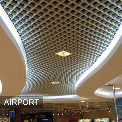 150x150mm van het het Plafondtegels Opgeschort Aluminium van de Metaal Open Cel het Netplafond