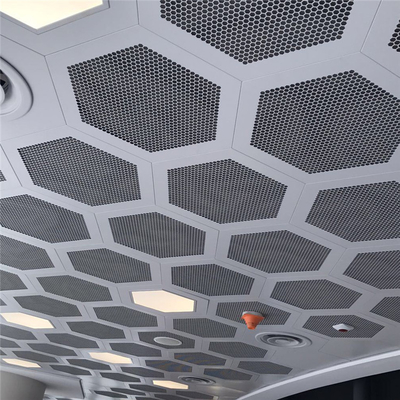 Geperforeerde het Plafond Akoestische Hexagonale Klem van het Aluminiummetaal in Plafondtegels
