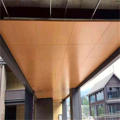 600x600 het Plafond Houten Kleur Geperforeerde Haak van het aluminiummetaal op Plafondcomité