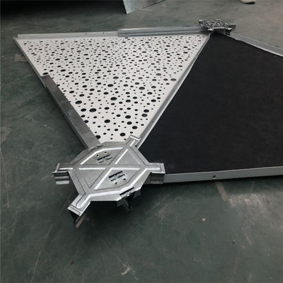 Populaire verkoop 1200X1200X1200 Aluminium Metalen Plafond Driehoekige Clip In Aluminium Paneel Plafond