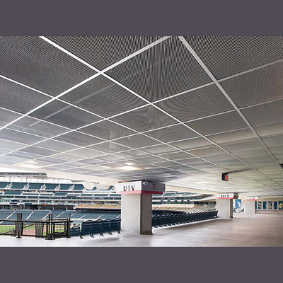 Diamond Aluminum Mesh Ceiling Panel-de Draad Mesh Ceiling Tiles van het Lassenkader