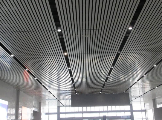Lineaire U Strip Plafond Aluminium Strip 85mm Breedte Zilver Kleur Strip Panel
