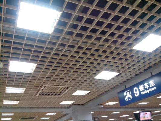 50x50mm het Plafond van het Aluminiumnet voor Metro Post Lichtgewicht Waterdicht